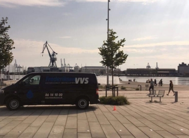 Vores VVS-bil på Aarhus havn