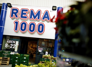 Facaden til en af vores REMA 1000 butikker