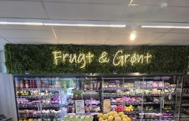 Frugt- og grøntafdelingen i Spar