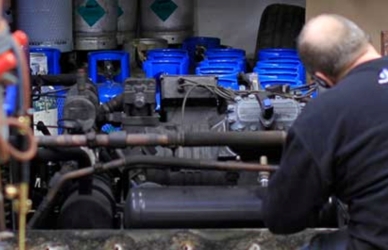 Vores mekaniker på værkstedet